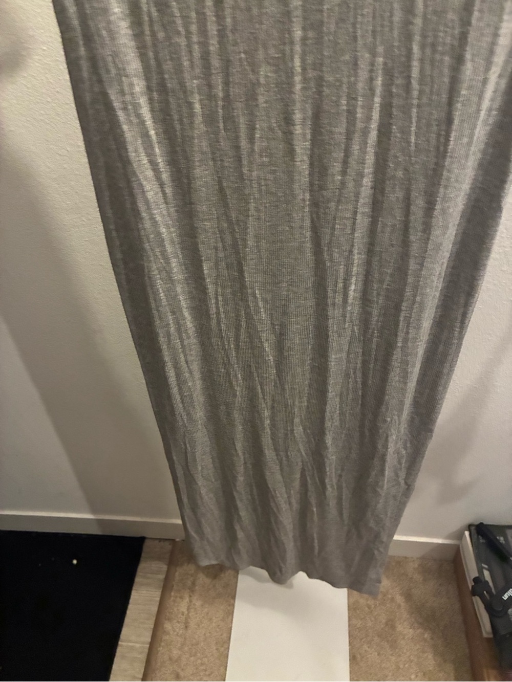 Sleeveless Gray Collared Maxi Dress - Picture 4 of 6